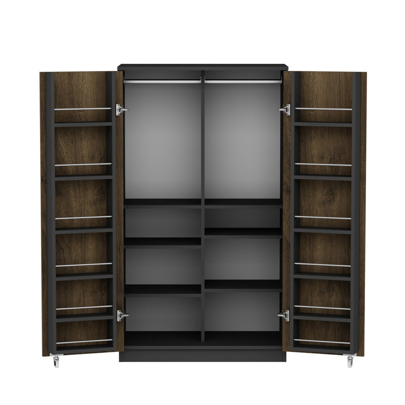 Armoire polyvalente, Brun / Noir