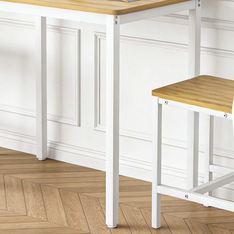 Ensemble de table de salle à manger pour 2 personnes, barre de hauteur moderne 3 pièces avec 2 chaises à haut dossier pour petit espace