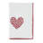 Embroidered Heart Scatter Placemats & Napkins (Set of 8) – Red Mini Heart Motif Table Linens with Scalloped Trim, 13"x19" / 18"x18"