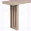 Table basse en placage de chêne de forme unique pour le vestibule du salon - Plateau spacieux, facile à assembler et amp; Décoration élégante-1726082074