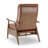 Caramel Wood Arm Push Back Recliner Chair-1630771100
