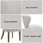 Chaises d'appoint contemporaines rembourrées en chenille grise et noyer (ensemble de 2)