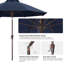 Parasol de marché en oléfine de 2,74 m (9 pi) avec inclinaison et levage à manivelle-1188038497
