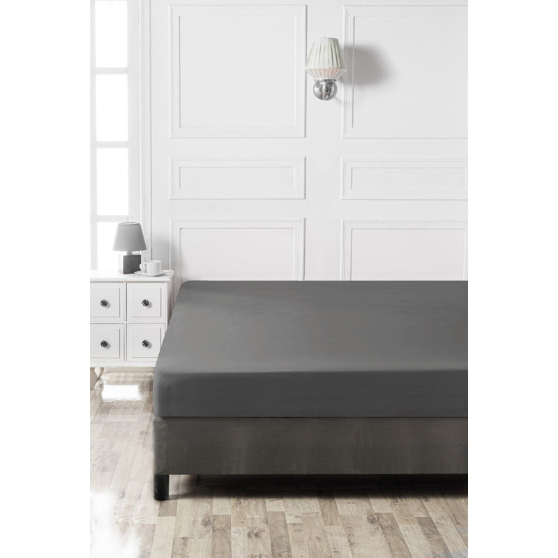 Drap-housse Ranforce, Drap-housse de taille simple, gris