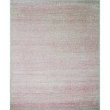 Hand-Knotted High-Quality Silver and Pink Area Rug