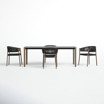 Izola 5 Piece Eucalyptus & Rope Outdoor Dining Set 