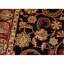 Hand-Knotted High-Quality Black and Red Area Rug