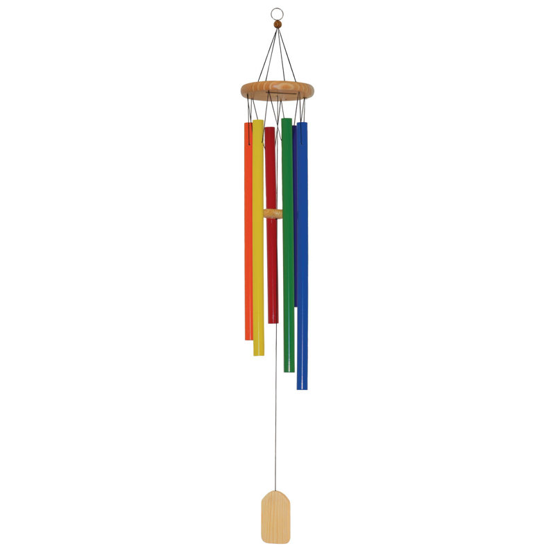 Carillon arc-en-ciel, H 48 po x l 6,5 po x P 6,5 po