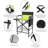26In Olive Iron Pipe Folding Director Chair With Built-In Cup Holder, Side Table, Storage Pocket-1160196400