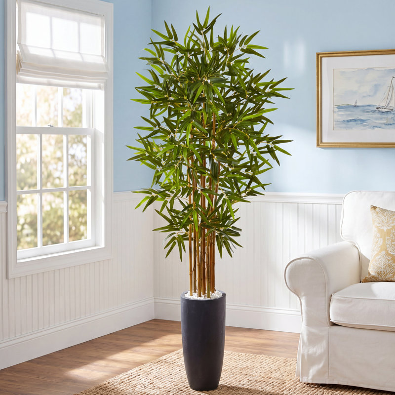60'' Faux Bamboo Tree in Ceramic Planter