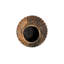 Vase en terre d'ombre brute, globe