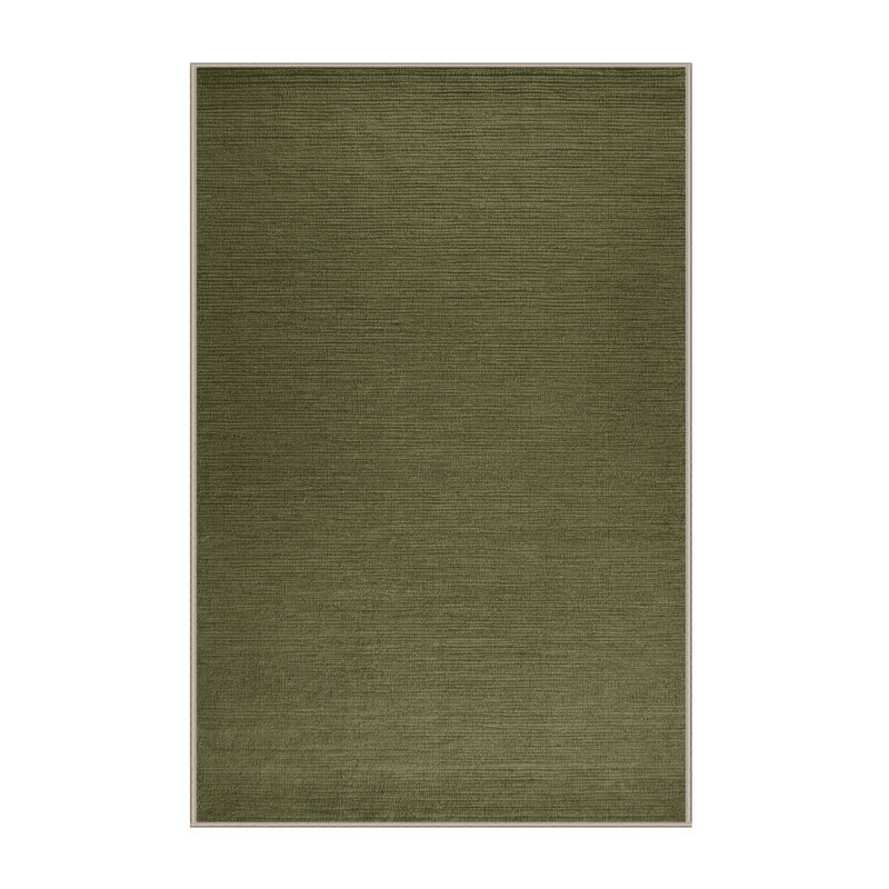 Machine Washable Solid Brown Area Rug, Rectangle 8' x 12'