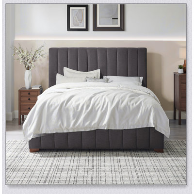 Dark Grey Queen Bed