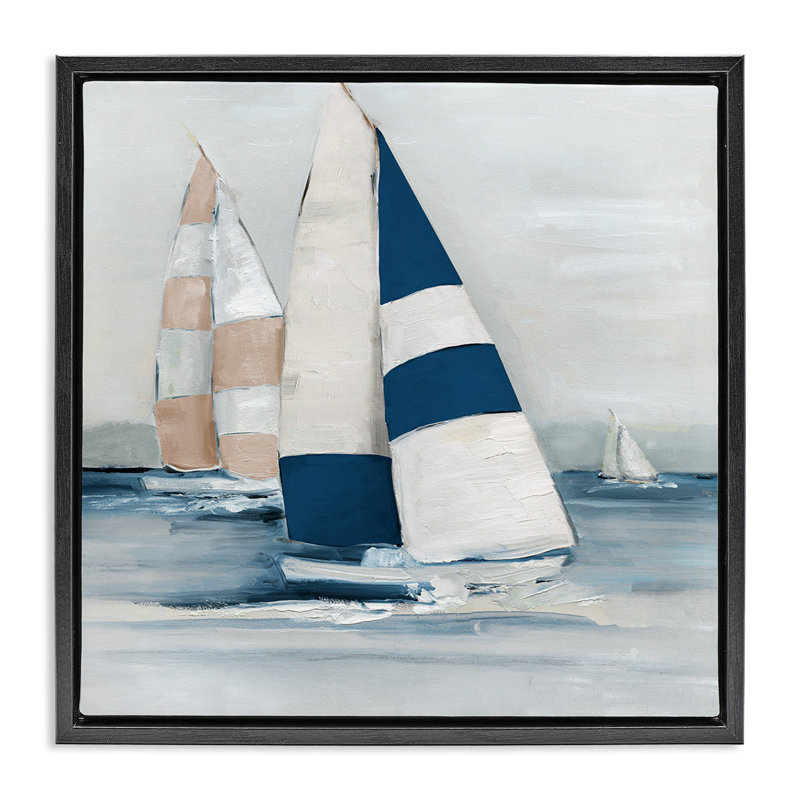 Cadre flottant rayé, conception de Sally Swatland, Cadre flottant noir de jais, H 18 po x l 18 po