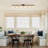 6 - Light 47.24" Linear Glass Dimmable Flush Mount