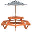 Kids 2 Piece Solid Wood Hexagonal Outdoor Table Or Chair and Chair Set