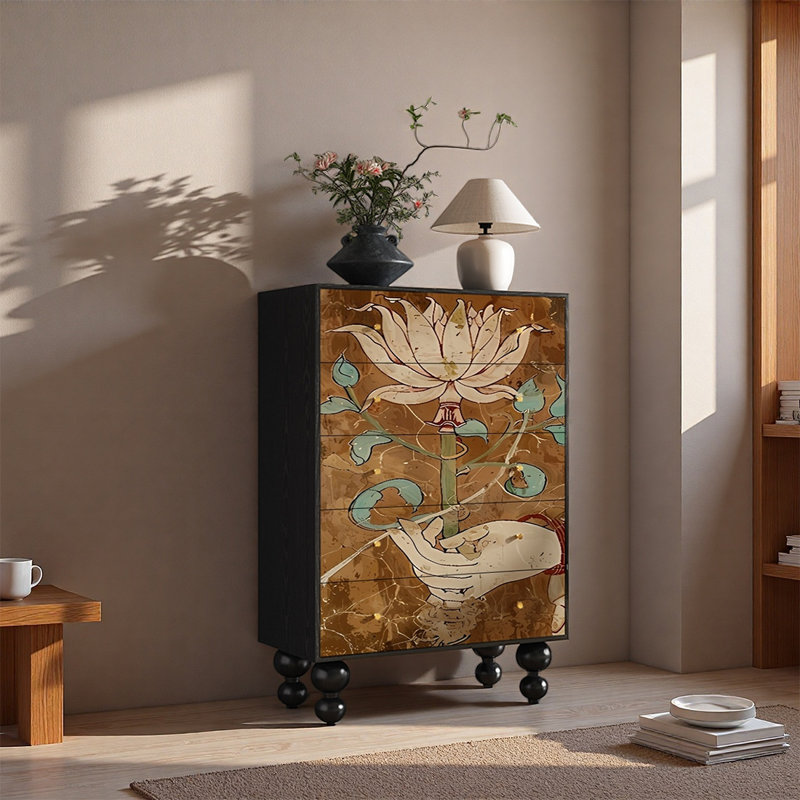 Armoire de rangement à cinq tiroirs Classic Pine