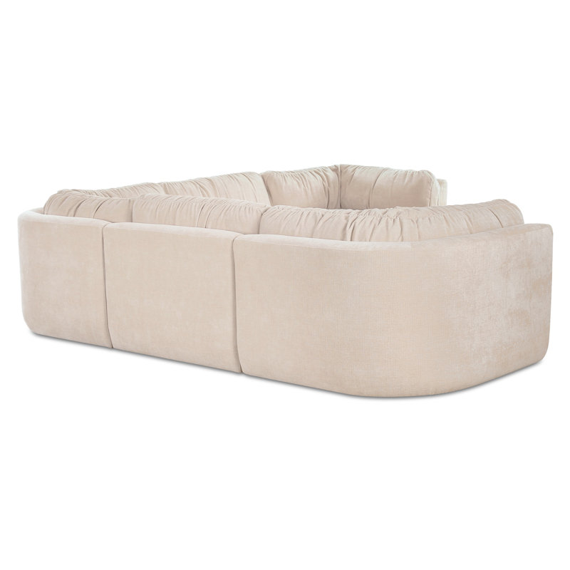 Matina Classic L Modular Sectional Taupe, Beige Polyester