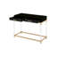 Canapé Adiel à finition noire et dorée, table basse, table basse en bois, table basse moderne avec 2 tiroirs