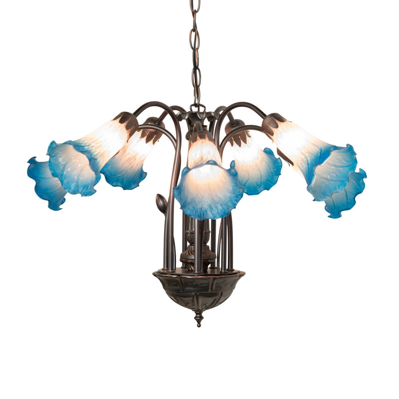 Hildigard 7 - Light Chandelier, Pink/Blue