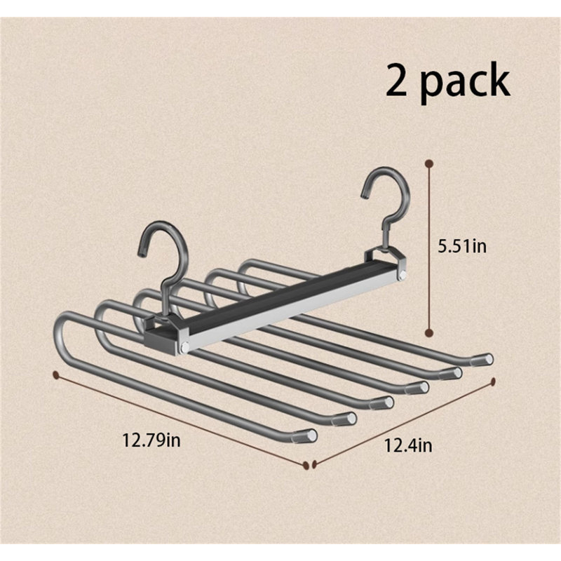 Cintre pour pantalons pliable en alliage d'aluminium, 2