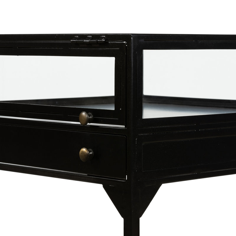 Shadow Box Glass End Table