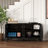 Modern Sideboardkitchen Buffet Cabinet With Storage, TV Media Console Table, Storage Cabinet With 4 Doors & Adjustable Shelves  Black