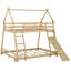 Lit superposé simple au-dessus d'un grand lit avec installation d'escalade - Maximiser les caractéristiques de la chambre à coucher