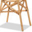 Tabouret de style bohémien moderne fabriqué à partir d'un siège plié naturel avec pieds croisés en angle, entièrement assemblé, brun 18,39 po de largeur, 12,93 po de profondeur, 18,3 po de hauteur, 4,18 lb de largeur et de profondeur