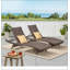 Chaise longue en osier Salem