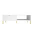 Table basse Mid-Century moderne avec tiroirs doubles-1924070325