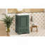 Meuble-lavabo de 20 po avec lavabo en céramique, porte à fermeture en douceur, tablette ajustable en forme de U, tiroir de compartiment et support de porte, style moderne, conception peu encombrante-1077173873