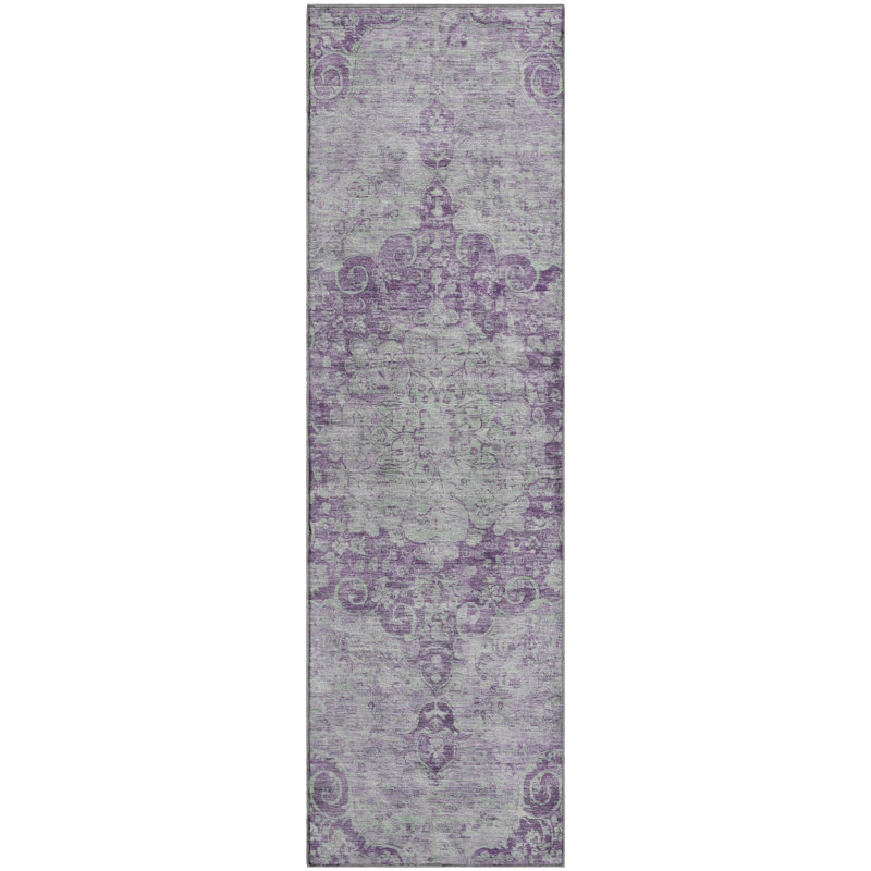 Premium Machine Washable Larock AMF1238 Global Rug, Runner 2'3" x 7'6"