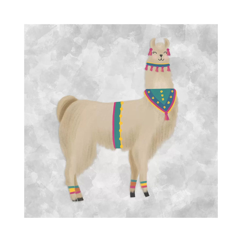 Lovely Llama III by Noonday Design - Wrapped Canvas Gallery-Wrapped Canvas Giclée, 66.04 cm H x 66.04 cm W x 1.91 cm D