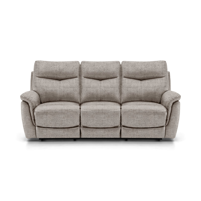 Holland 3 Seater Manual Recliner, Silver, Power