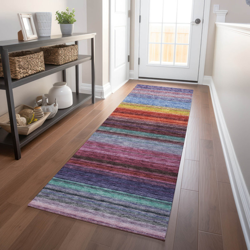 Chantille Flatweave Washable Striped Indoor / Outdoor Rug, Runner 2'3" x 7'6"