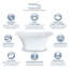 Baignoire de trempage autoportante 60 po. x 30 po. Anais