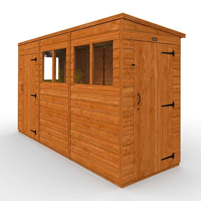 12x4w TigerFlex® Shiplap Pent 2-Door Shed