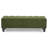 Ottoman Bench with Storage, Green Boucle Surface, Rubber Wood Legs, 300 lbs Capacity