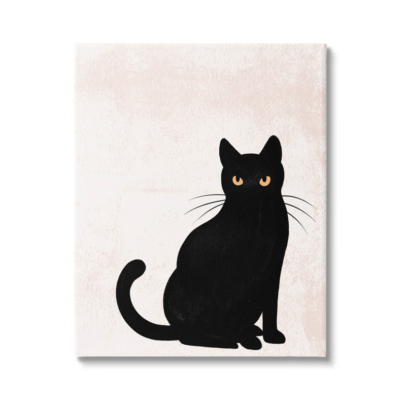 Art d'Halloween, silhouette de chat noir par Jo Taylor, H 20 po x l 16 po x P 1,5 po