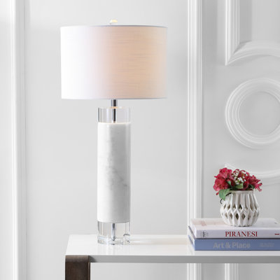Lampe de table en marbre / cristal Mireyda 32 po