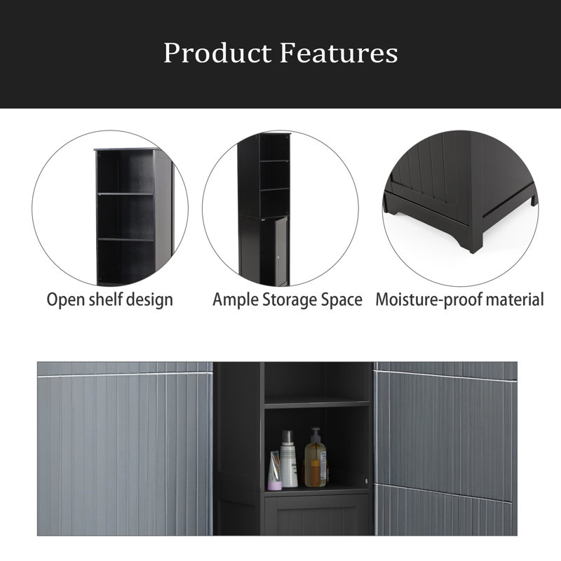 Armoire de salle de bain, Noir, noir, noir, noir