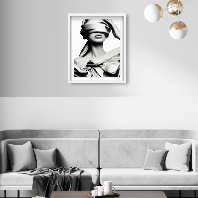 Blinded Grace II Framed Graphic Art, 31.5"H x 25.5"W, White Shadowbox