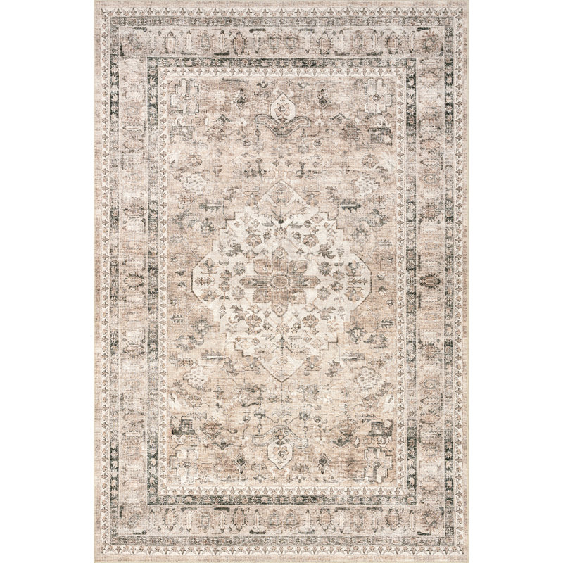 Tapis lavable résistant aux taches Davi, Rectangulaire 3 pi x 5 pi