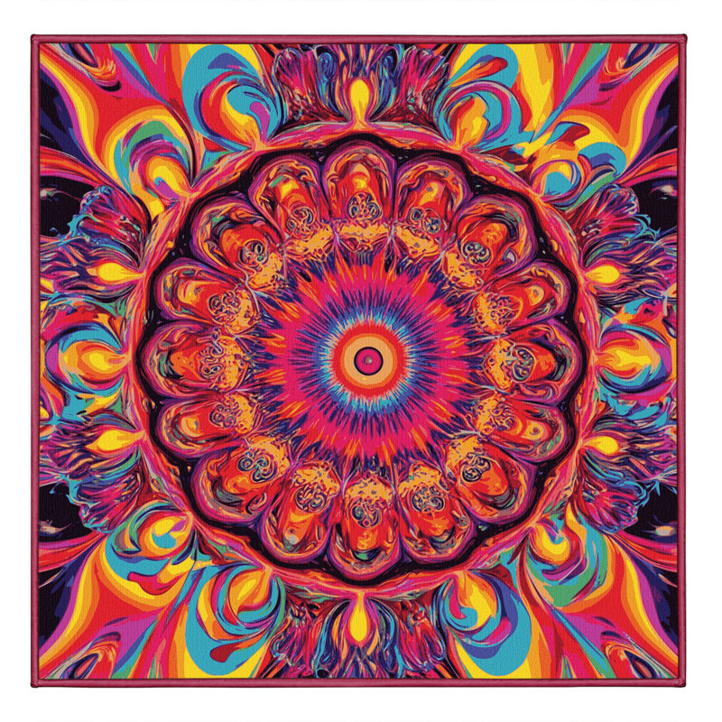 Aurora Spiral Rug, Square 7'
