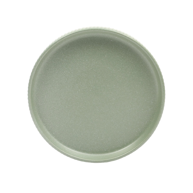 Service de table en grès 16 pièces Gibson Elite Deerfield - Assiettes et bols empilables, glacis réactif, service pour 4, vert mat