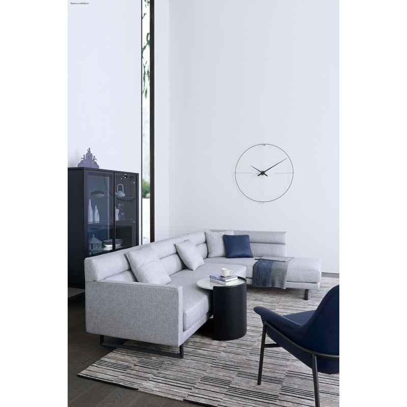 Bilbao Metal Analog Wall Clock, Black/Black