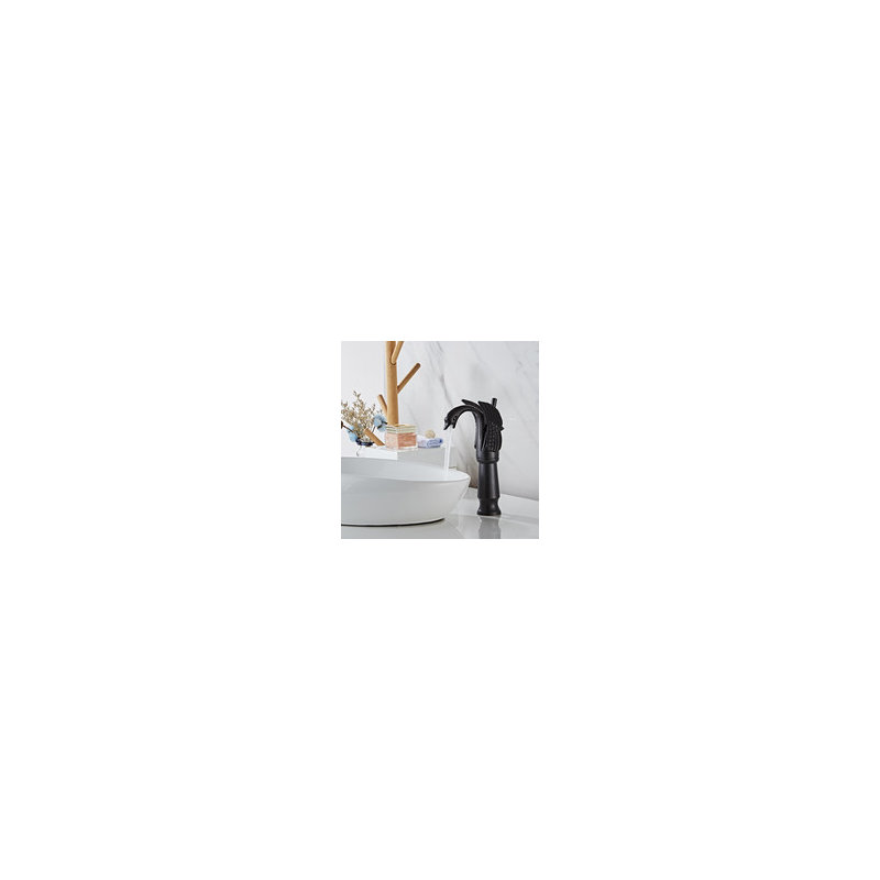 Vessel Single-hole Single-handle Bathroom Faucet, Matte Black