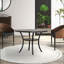 Table de bar ronde en bois 36 pouces avec pieds évasés, gris-1970345108-1970345110-2007306466