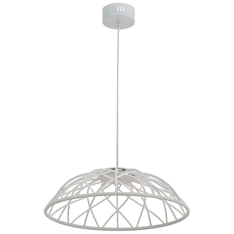 Luminaire suspendu à DEL Danyelle, Blanc mat